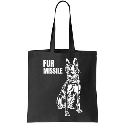 Fur Missile Funny Beligian Malinois Dog Bag