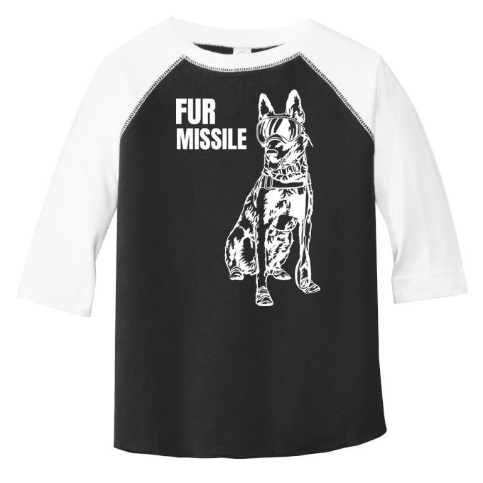 Fur Missile Funny Beligian Malinois Dog Toddler Fine Jersey T-Shirt