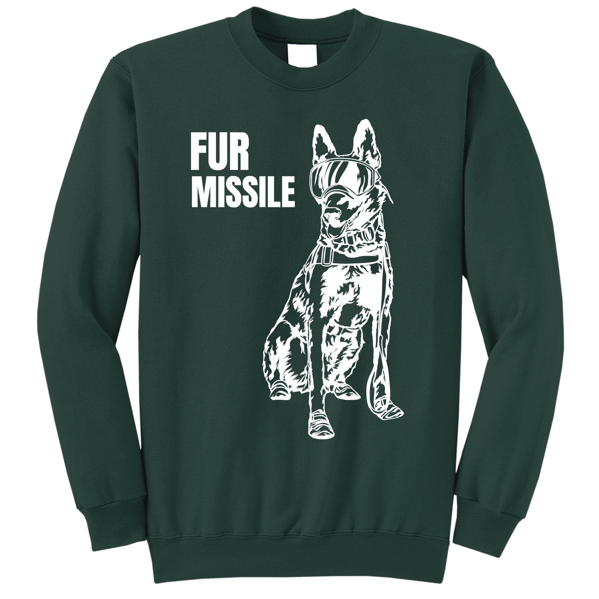 Fur Missile Funny Beligian Malinois Dog Sweatshirt