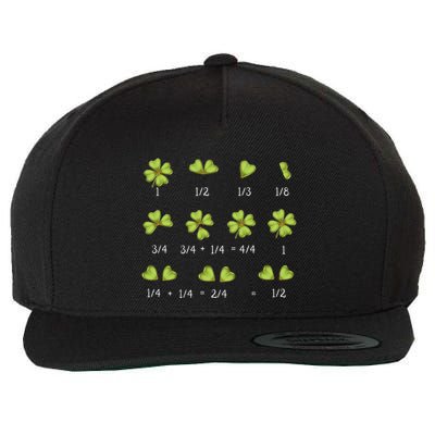 Funny Math Fractions Clover Lucky St. PatrickS Day Wool Snapback Cap
