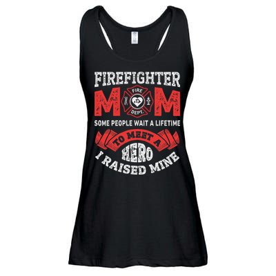 Firefighter Mom Firewoman Proud Moms Mother's Day Vintage Cute Ladies Essential Flowy Tank