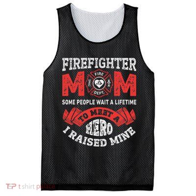 Firefighter Mom Firewoman Proud Moms Mother's Day Vintage Cute Mesh Reversible Basketball Jersey Tank