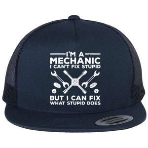 Funny Mechanic For Dad Car Auto Diesel Automobile Garage Flat Bill Trucker Hat