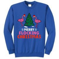 Flamingo Merry Flocking Christmas Funny Xmas Gift Sweatshirt