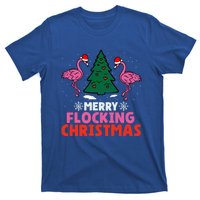 Flamingo Merry Flocking Christmas Funny Xmas Gift T-Shirt