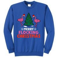 Flamingo Merry Flocking Christmas Funny Xmas Gift Tall Sweatshirt