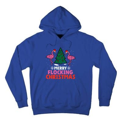 Flamingo Merry Flocking Christmas Funny Xmas Gift Tall Hoodie