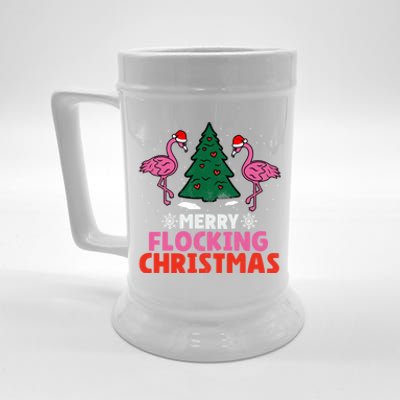 Flamingo Merry Flocking Christmas Funny Xmas Gift Beer Stein