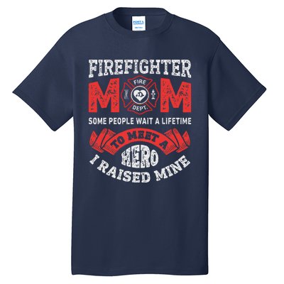 Firefighter Mom Firewoman Proud Moms Mother's Day Vintage Tall T-Shirt