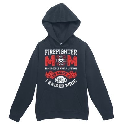 Firefighter Mom Firewoman Proud Moms Mother's Day Vintage Urban Pullover Hoodie