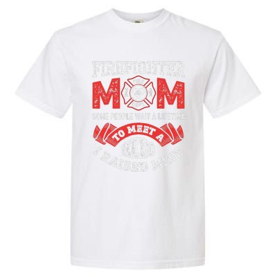 Firefighter Mom Firewoman Proud Moms Mother's Day Vintage Garment-Dyed Heavyweight T-Shirt