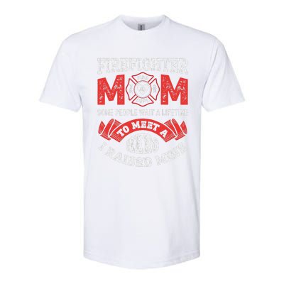 Firefighter Mom Firewoman Proud Moms Mother's Day Vintage Softstyle CVC T-Shirt