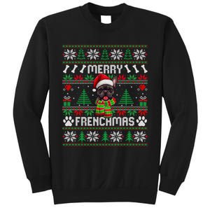 Funny Merry Frenchmas French Bulldog Christmas Ugly Sweater Sweatshirt