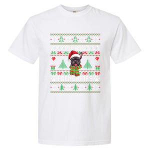 Funny Merry Frenchmas French Bulldog Christmas Ugly Sweater Garment-Dyed Heavyweight T-Shirt