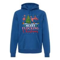 Flamingo Merry Flocking Christmas Funny Xmas Gift Premium Hoodie