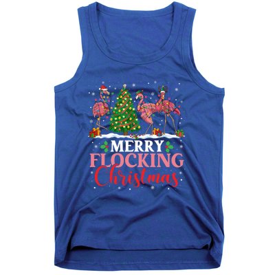 Flamingo Merry Flocking Christmas Funny Xmas Gift Tank Top