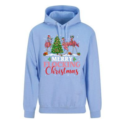 Flamingo Merry Flocking Christmas Funny Xmas Gift Unisex Surf Hoodie