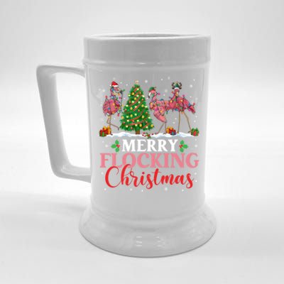 Flamingo Merry Flocking Christmas Funny Xmas Gift Beer Stein