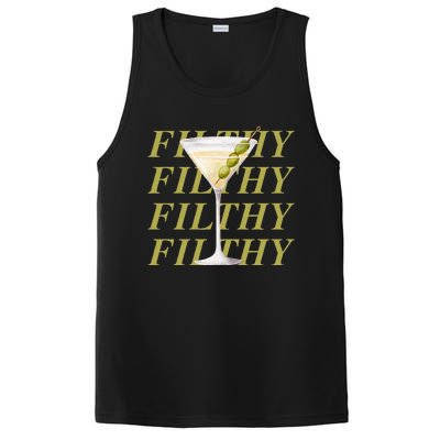 Filthy Martini Funny Dirty Martini Vintage Retro Martini PosiCharge Competitor Tank