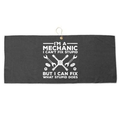 Funny Mechanic For Dad Car Auto Diesel Automobile Garage Large Microfiber Waffle Golf Towel