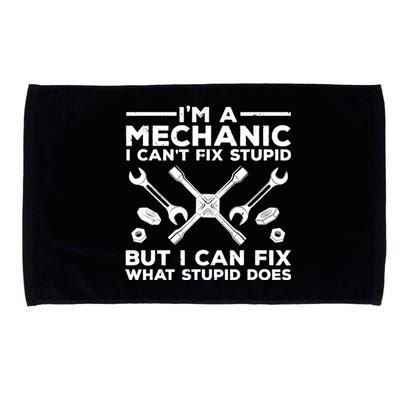 Funny Mechanic For Dad Car Auto Diesel Automobile Garage Microfiber Hand Towel