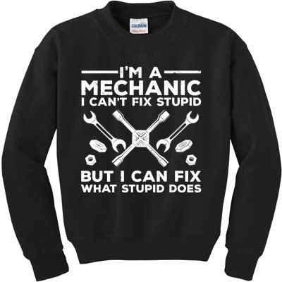 Funny Mechanic For Dad Car Auto Diesel Automobile Garage Kids Sweatshirt