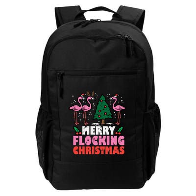 Flamingo Merry Flocking Christmas Funny Xmas Gift Backpack