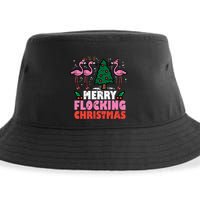 Flamingo Merry Flocking Christmas Funny Xmas Gift Sustainable Bucket Hat