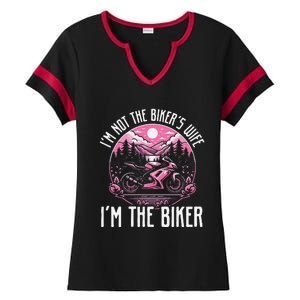 Funny Motorcycle For Women Not BikerS Wife IM The Biker Ladies Halftime Notch Neck Tee