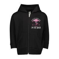 Funny Motorcycle For Women Not BikerS Wife IM The Biker Toddler Zip Fleece Hoodie