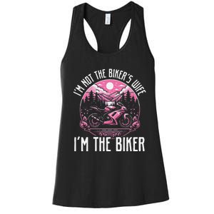 Funny Motorcycle For Women Not BikerS Wife IM The Biker Women's Racerback Tank