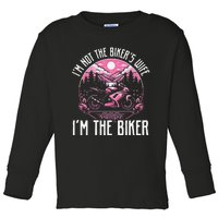 Funny Motorcycle For Women Not BikerS Wife IM The Biker Toddler Long Sleeve Shirt