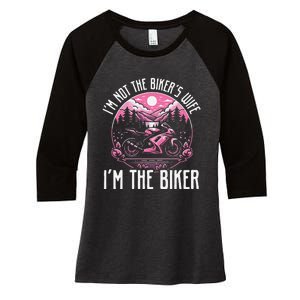 Funny Motorcycle For Women Not BikerS Wife IM The Biker Women's Tri-Blend 3/4-Sleeve Raglan Shirt