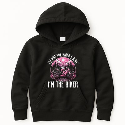 Funny Motorcycle For Women Not BikerS Wife IM The Biker Kids Hoodie
