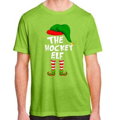 Funny Matching Family Christmas The Hockey Elf Gift Adult ChromaSoft Performance T-Shirt