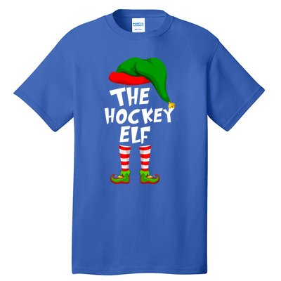 Funny Matching Family Christmas The Hockey Elf Gift Tall T-Shirt