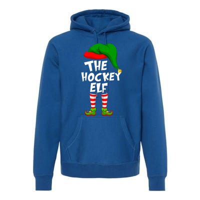 Funny Matching Family Christmas The Hockey Elf Gift Premium Hoodie