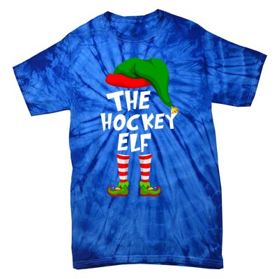 Funny Matching Family Christmas The Hockey Elf Gift Tie-Dye T-Shirt