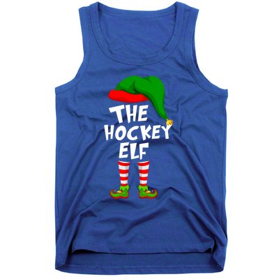 Funny Matching Family Christmas The Hockey Elf Gift Tank Top