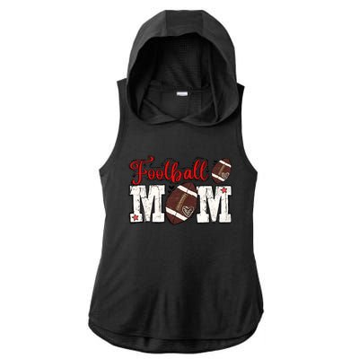 Football Mom Ladies PosiCharge Tri-Blend Wicking Draft Hoodie Tank