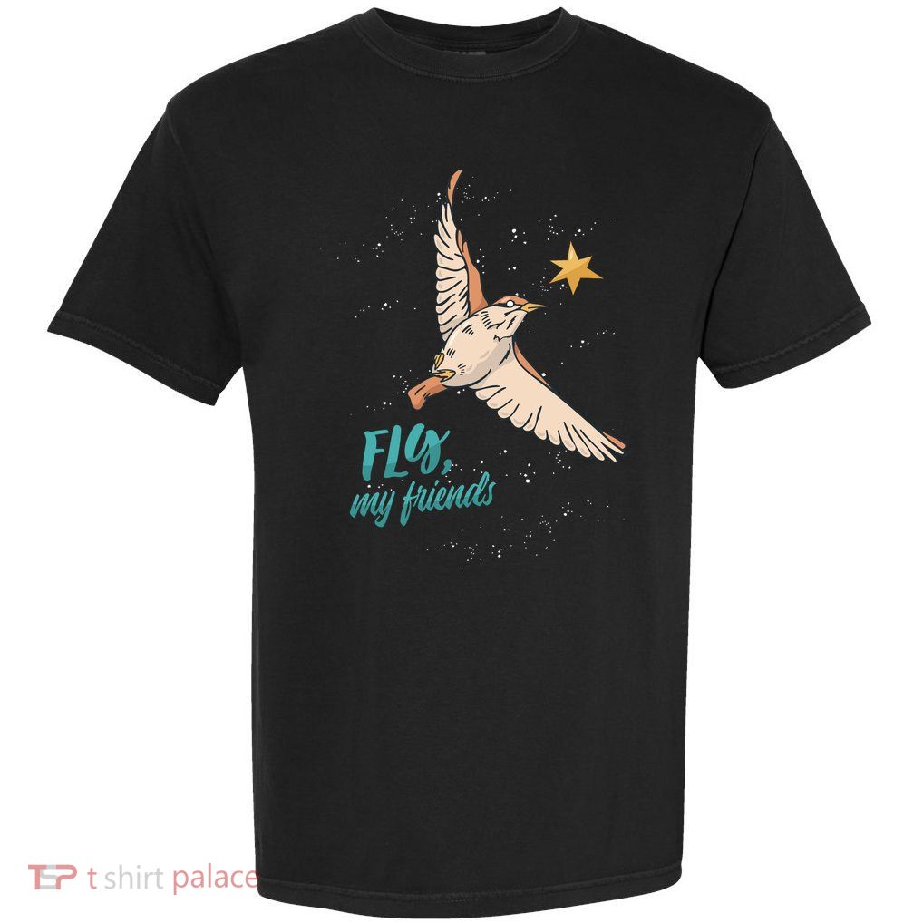 Fly My Friends Bird Star Garment-Dyed Heavyweight T-Shirt