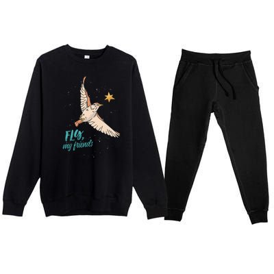 Fly My Friends Bird Star Premium Crewneck Sweatsuit Set