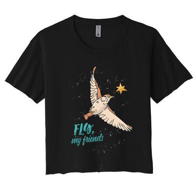 Fly My Friends Bird Star Crop Top