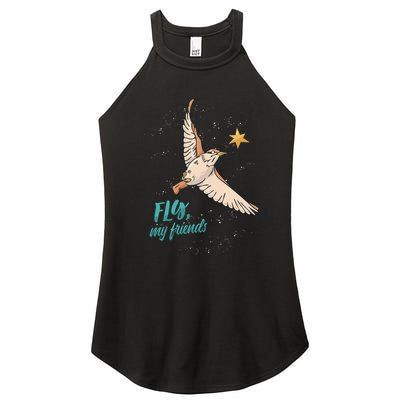 Fly My Friends Bird Star Women's Perfect Tri Rocker Tank