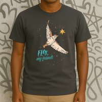 Fly My Friends Bird Star T-Shirt