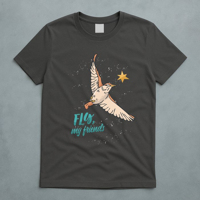 Fly My Friends Bird Star T-Shirt