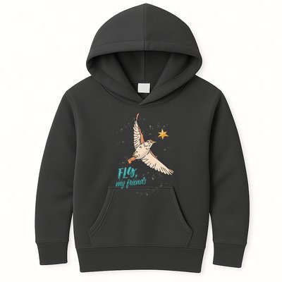 Fly My Friends Bird Star Kids Hoodie