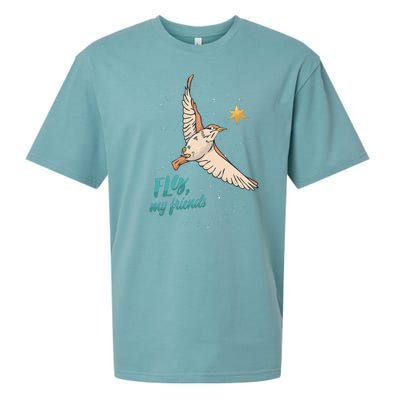 Fly My Friends Bird Star Sueded Cloud Jersey T-Shirt