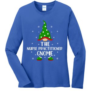 Funny Matching Family The Nurse Practitioner Gnome Christmas Gift Ladies Long Sleeve Shirt