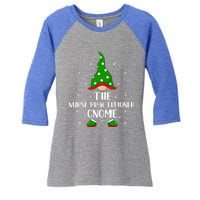 Funny Matching Family The Nurse Practitioner Gnome Christmas Gift Women's Tri-Blend 3/4-Sleeve Raglan Shirt